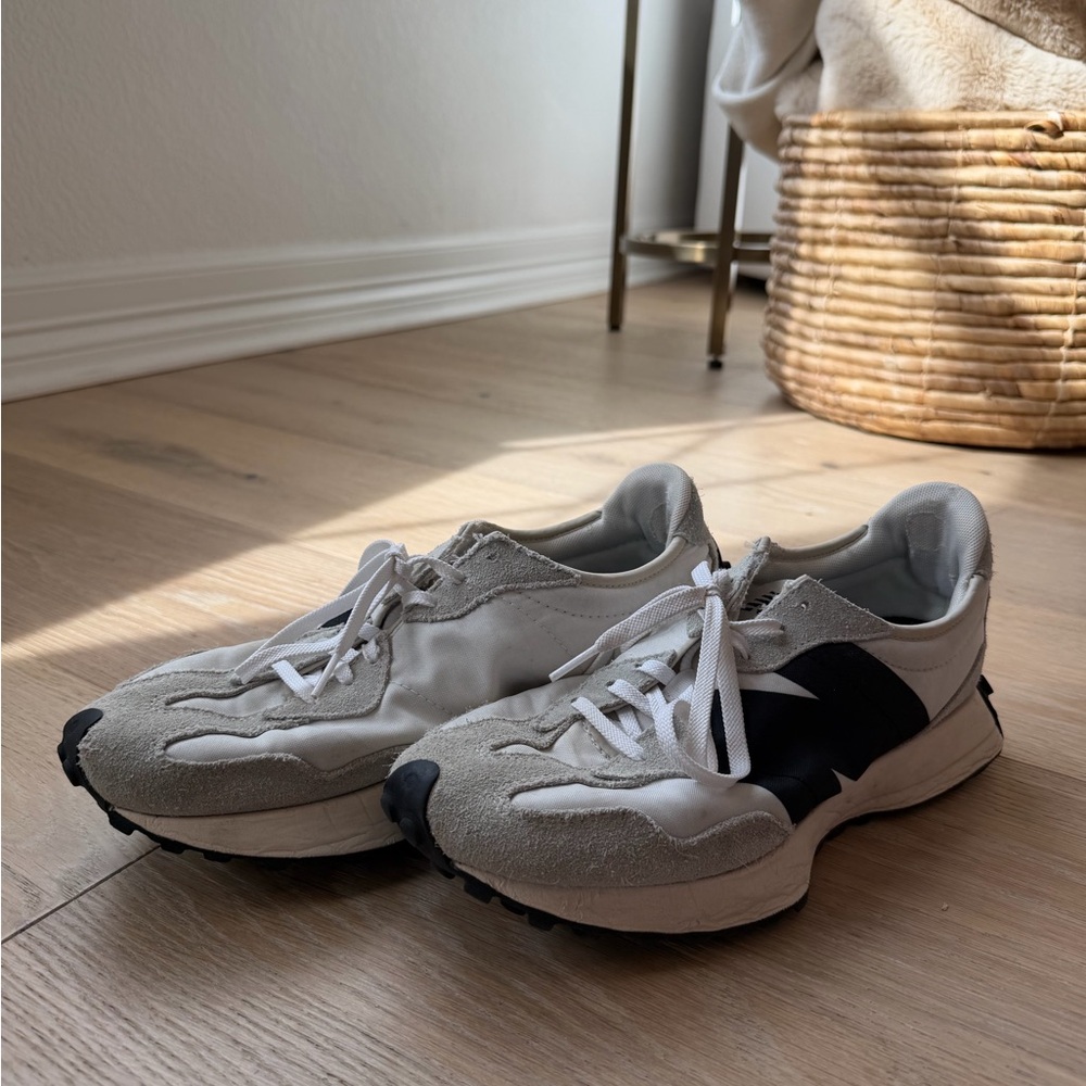 New Balance White and Black Athletic Shoes